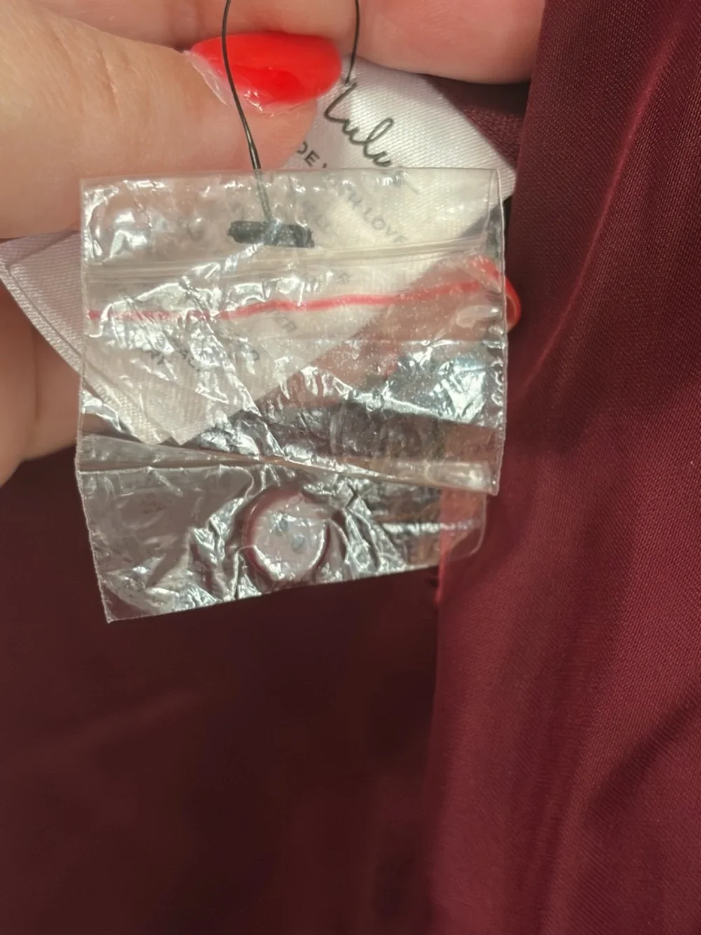 Lulus Classic Elegance NWT Medium Wine Red Satin Sleeveless Mock Neck Jumpsuit - Picture 12 of 15